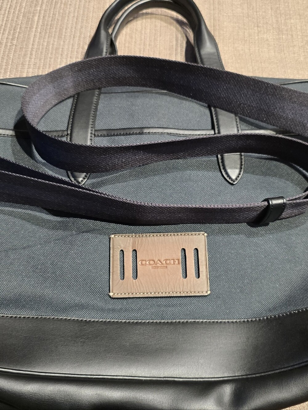 COACH Hamilton Portfolio Bag Briefcase F31277 Dark Green Canvas NWOT